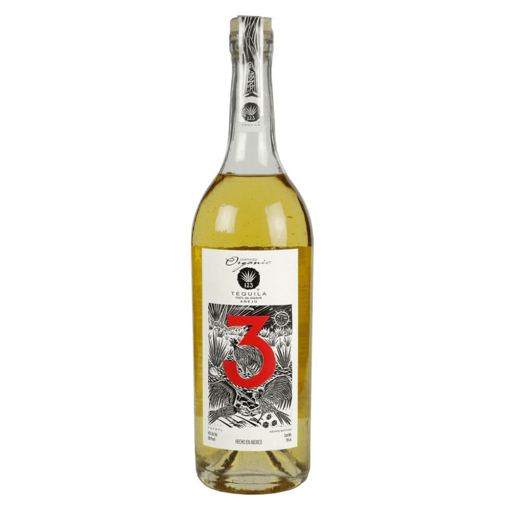 123 Organic Anejo Tequila Tres